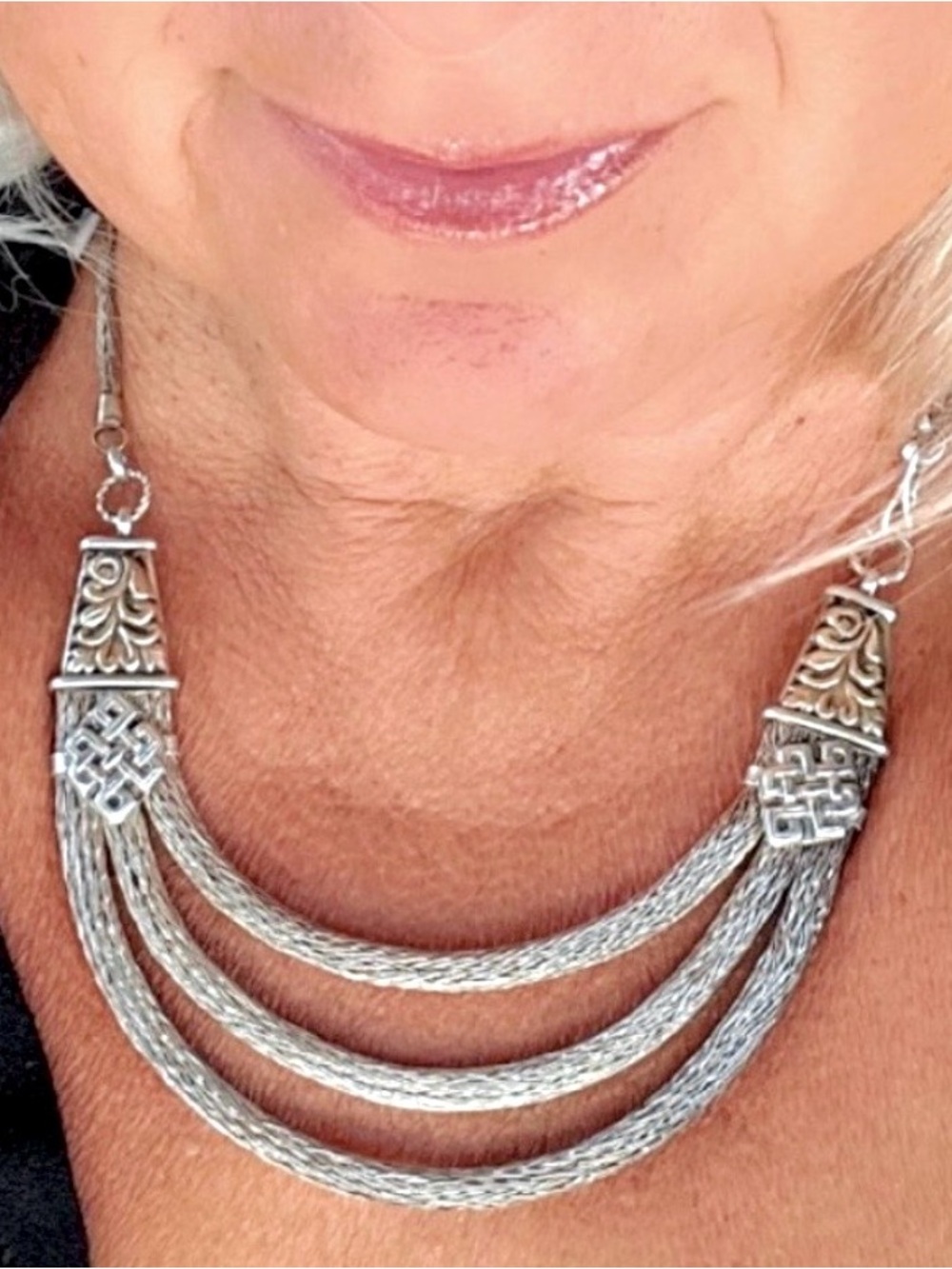 Vintage Kashmir Festoon Layer Necklace